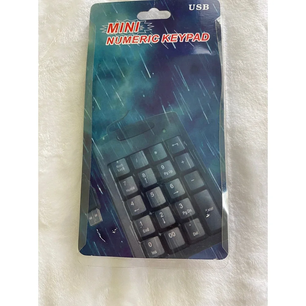 Unbranded Mini Numeric Keypad Universal OS Black USB Wired Numpad Data Entry